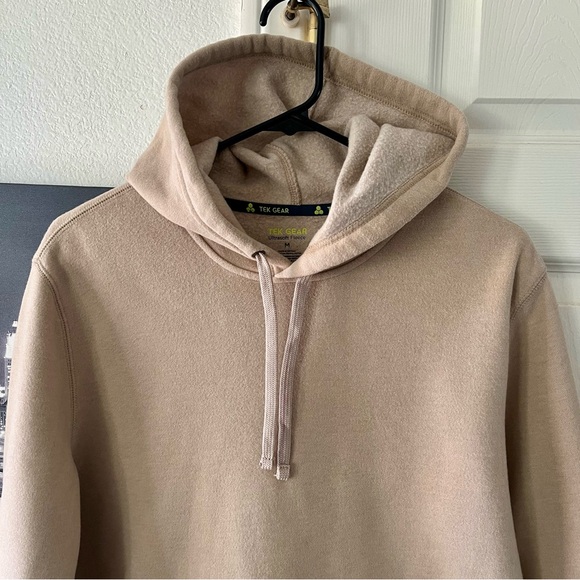 Tek Gear Men’s Hoodie Ultrasoft Fleece Medium Khaki - Picture 3 of 4